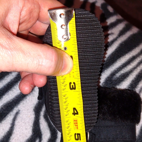 👣Shoe Box Trading Black Two Buckle Boot length measurement approx 5" long exte - Picture 9 of 12